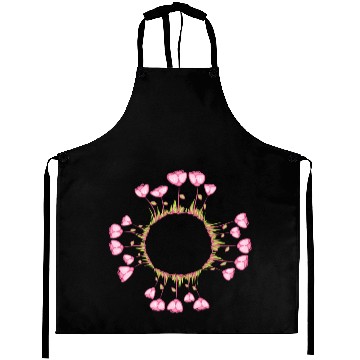 Discover circle nature flowers roses pink Aprons
