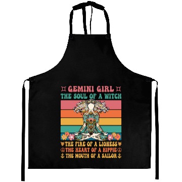 Discover Gemini Girl Astrology Sign Aprons