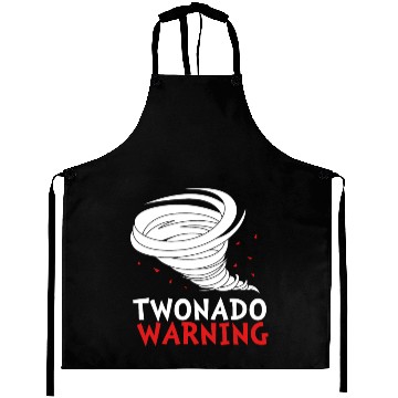 Discover Funny 2nd Bday Twonado Warning Tornado Birthday Aprons