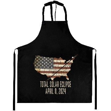 Discover Total Solar Eclipse April 8 2024 Totality USA Map Aprons