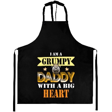Discover I Am A Grumpy Daddy With A Big Heart Gift idea Aprons