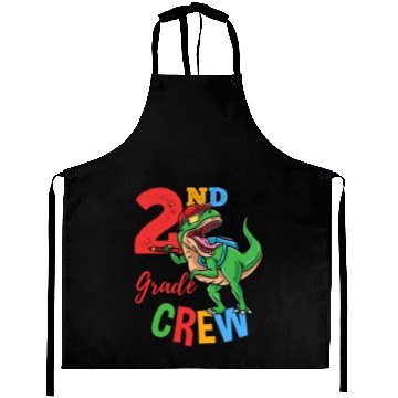 Discover 2nd Grade Crew T-Rex Dinosaur Back To School Boys Aprons