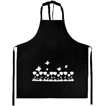 Discover roses line butterfly nature grass Aprons