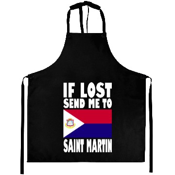 Discover Saint Martin Flag Saying Aprons