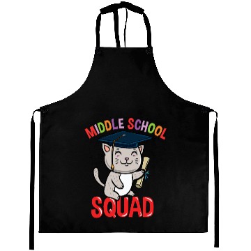 Discover Middle School Squad Cat Back To School Aprons