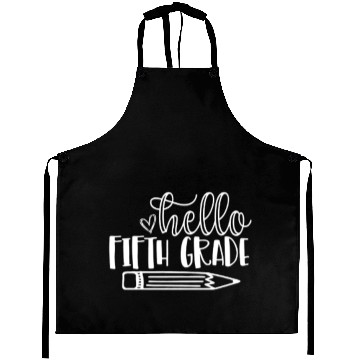 Discover Back to School Hello Fifth Grade Student Teacher Aprons