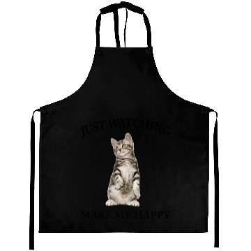 Discover cat lovers make me happy Aprons