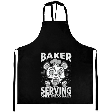Discover Baker Serving Sweetness Daily - Cakes - Funny - Ba Aprons