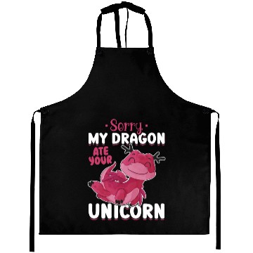 Discover Dragon Lover Funny Unicorn Joke Aprons