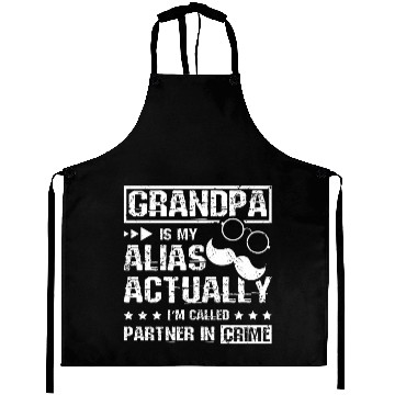 Discover Grandpa partner in crime Aprons