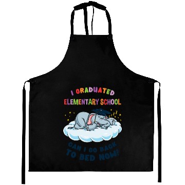 Discover I Graduated Elementary School Elephant Graduation Aprons