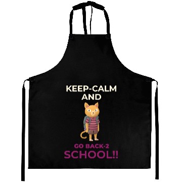 Discover Keep Calm and Go Back 2 School - CrazeTees Aprons