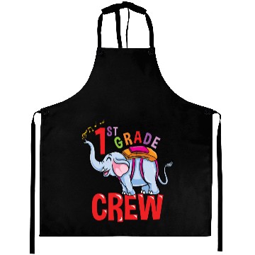 Discover Back To School Elephant 1st Grade Crew Aprons