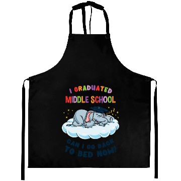 Discover I Graduated Middle School Elephant Graduation Aprons
