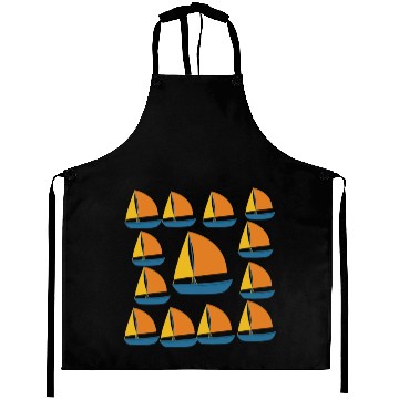 Discover Sailboat boats stars ocean Aprons