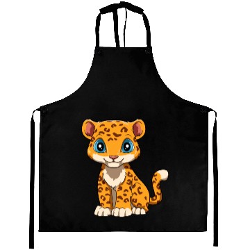 Discover Cute Baby Leopard for a Leopard lover Aprons