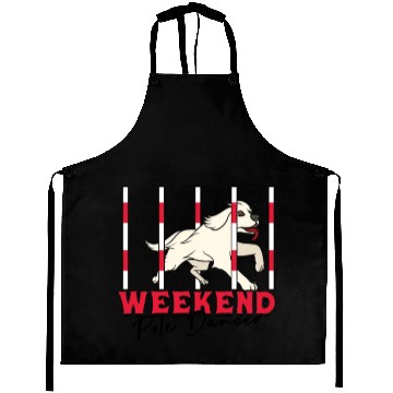 Discover Weekend Pole Dancer - dog commands Aprons