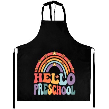 Discover Hello Preschool Retro Boho Rainbow Back To School Aprons