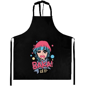 Discover Baka! Japanese Aesthetic Otaku Girl Vintage Aprons