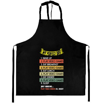 Discover My Perfect Is Play Video Game Day Lover Gaming Aprons