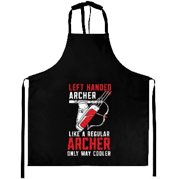 Discover Left Handed Archer Archery Bowman Bowhunter Aprons