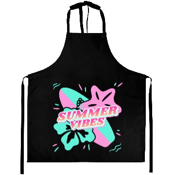 Discover Summer Vibes - Beach, surf, hibiscus and starfish Aprons