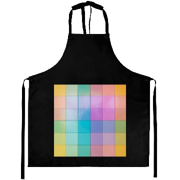 Discover Rainbow Shimmer Multi Squares Pattern Aprons