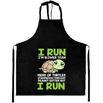 Discover Funny Runner Marathon Turtle Running Aprons