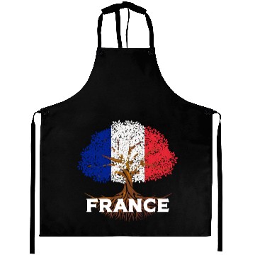 Discover France Flag Tree Aprons