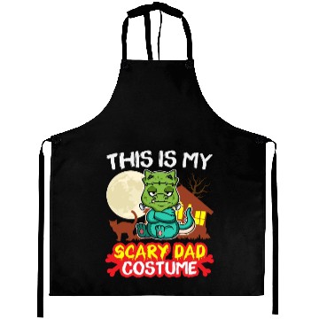Discover This Is My Scary Dad Costume Funny Halloween Aprons