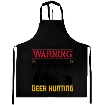 Discover Buck Deer Hunting Hunter Warning Aprons