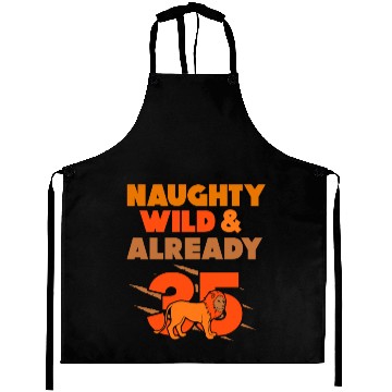 Discover Gift 35 years birthday Men lion Aprons