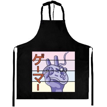 Discover Japanese Play Video Game Lover Arcade Gamer Gaming Aprons