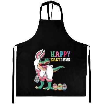 Discover Happy Eastrawr T Rex Dinosaur Easter Bunny Egg Aprons