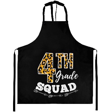 Discover 4th Grade Squad Leopard 4th Grade Teacher Aprons