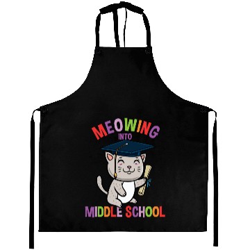 Discover Moewing Into Middle School Cat Back To School Aprons