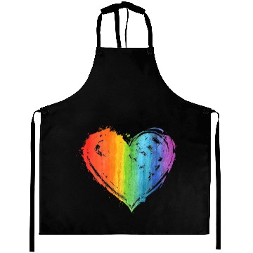 Discover LGBT Gay Lesbian Pride Month Heart Flag LGBT Aprons