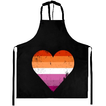 Discover Lesbian Pride Heart Flag Aprons