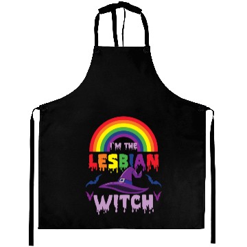 Discover I m The Lesbian Witch For Halloween Aprons