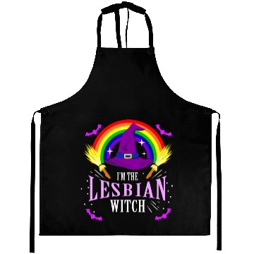 Discover I m The Lesbian Witch For Halloween New Aprons
