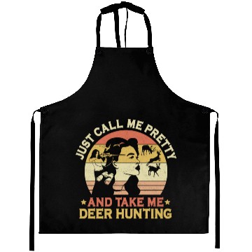 Discover Buck Deer Hunting Hunter Girl Aprons