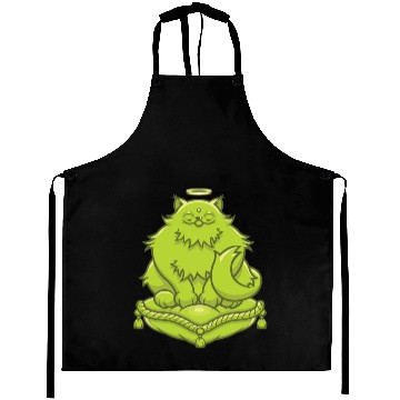Discover Green Buddha Cat Aprons