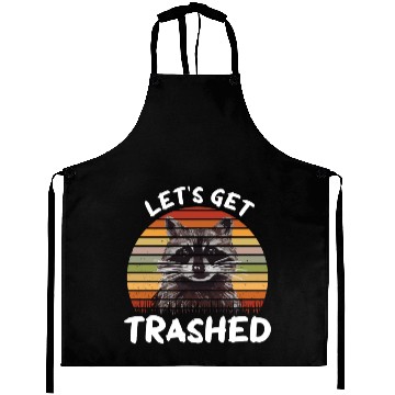Discover Raccoon Let us Get Trashed Aprons