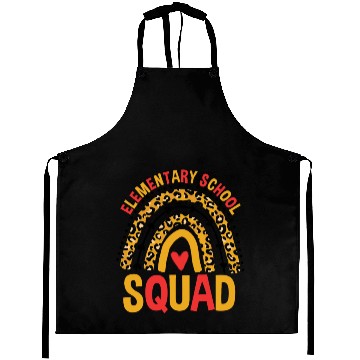 Discover Back To School Leopard Elementary School Squad Aprons