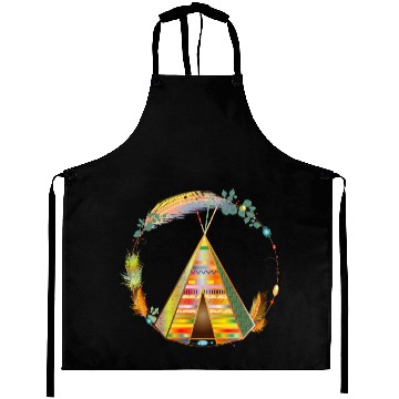 Discover fantastically beautiful colorful tipi tent Aprons