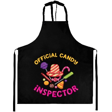 Discover Offical Candy Inspector For Halloween Aprons