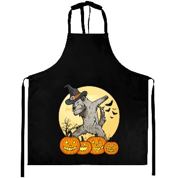 Discover Dabbing Irish Wolfhound Halloween Aprons