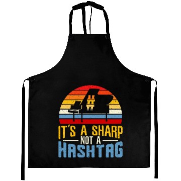 Discover It's A Sharp Not A Hashtag Piano Musician Aprons