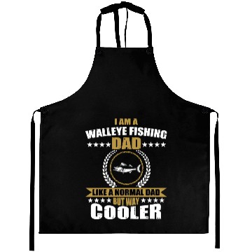 Discover Walleye Fishing Dad For Men Aprons