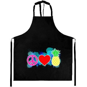 Discover peace love pineapple Aprons